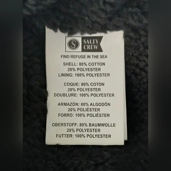 SALTY CREW REFUGE SHERPA FLEECE HOODIE. - Picture 5 of 5